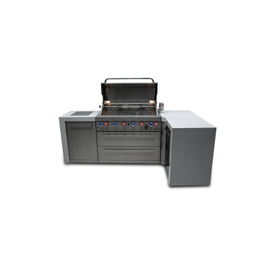 Mont Alpi - Outdoor kitchen. Deluxe 6 burner island with 90 degree corner.