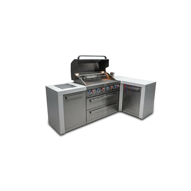 Mont Alpi - Outdoor kitchen. Deluxe 6 burner island with 90 degree corner.