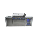 Mont Alpi - Outdoor kitchen. Deluxe 6 burner island with a fridge.