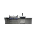 Mont Alpi - Outdoor kitchen. Deluxe 6 burner island with a kegerator.