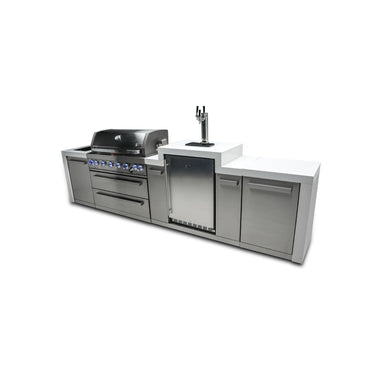 Mont Alpi - Outdoor kitchen. Deluxe 6 burner island with a kegerator.