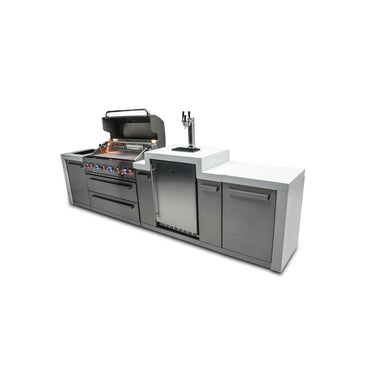 Mont Alpi - Outdoor kitchen. Deluxe 6 burner island with a kegerator.