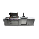 Mont Alpi - Outdoor kitchen. Deluxe 6 burner island with a kegerator.