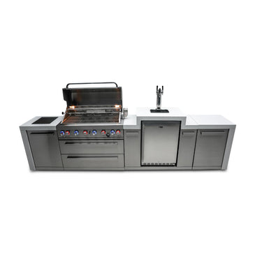 Mont Alpi - Outdoor kitchen. Deluxe 6 burner island with a kegerator.