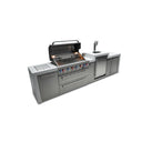 Mont Alpi - Outdoor kitchen. Deluxe 6 burner island with a kegerator.
