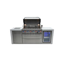 Mont Alpi - Outdoor kitchen. Deluxe 6 burner island with fridge.