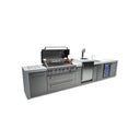 Mont Alpi - Outdoor kitchen. Deluxe 6 burner island with kegerator and beverage center.