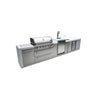 Mont Alpi - Outdoor kitchen. Deluxe 6 burner island with kegerator and beverage center.
