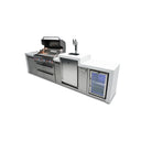 Mont Alpi - Outdoor kitchen. Deluxe 6 burner island with kegerator and fridge.