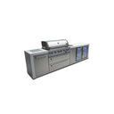 Mont Alpi - Outdoor kitchen. Duluxe 6 burner island, with beverage center and fridges.