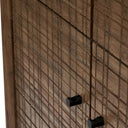 Pacific Lifestyle - Arte Dark Brown Acacia Wood and Black Metal 2 Door Bar Cabinet.