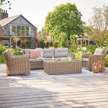 Pacific Lifestyle - Barakaldo Natural Antique Outdoor Seating Set