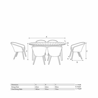Pacific Lifestyle - Cabon Outdoor 6 Seater Dining Set