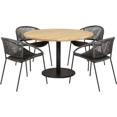 Pacific Lifestyle - Dakota Black Outdoor 4 Seater Dining Set