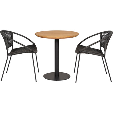 Pacific Lifestyle - Dakota Black Outdoor Bistro Set