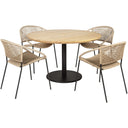 Pacific Lifestyle - Dakota Natural Wheat Outdoor 4 Seater Dining Set