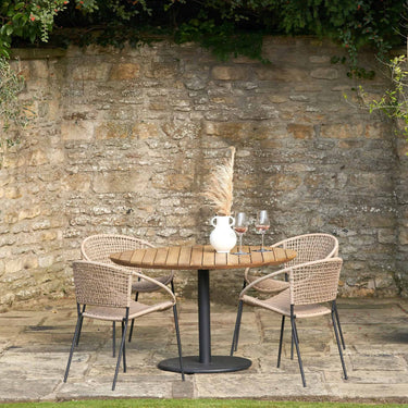 Pacific Lifestyle - Dakota Natural Wheat Outdoor 4 Seater Dining Set