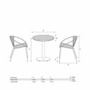 Pacific Lifestyle - Dakota Natural Wheat Outdoor Bistro Set