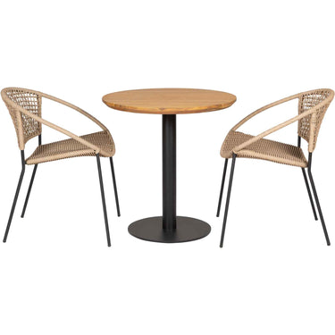 Pacific Lifestyle - Dakota Natural Wheat Outdoor Bistro Set