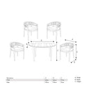 Pacific Lifestyle - Denver Sage Green 4 Seater Dining Set