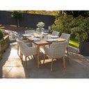 Pacific Lifestyle - Larissa Dining Set Light Kubu Grey K/D. Outdoor dining table and chairs