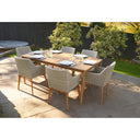 Pacific Lifestyle - Larissa Dining Set Light Kubu Grey K/D. Outdoor dining table and chairs