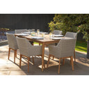 Pacific Lifestyle - Larissa Dining Set Light Kubu Grey K/D. Outdoor dining table and chairs