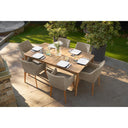 Pacific Lifestyle - Larissa Dining Set Light Kubu Grey K/D. Outdoor dining table and chairs
