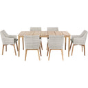 Pacific Lifestyle - Larissa Dining Set Light Kubu Grey K/D. Outdoor dining table and chairs