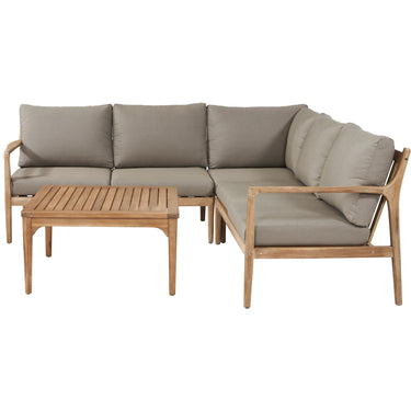 Pacific Lifestyle - Malta Corner Set K/D. Wooden outdoor sofa. Outdoor living
