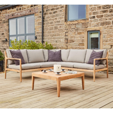 Pacific Lifestyle - Malta Corner Set K/D. Wooden outdoor sofa. Outdoor living