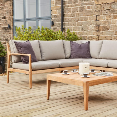 Pacific Lifestyle - Malta Corner Set K/D. Wooden outdoor sofa. Outdoor living