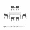 Pacific Lifestyle - Moeven Outdoor 6 Seater Dining Set