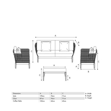 Pacific Lifestyle - Moeven Outdoor Seating Set