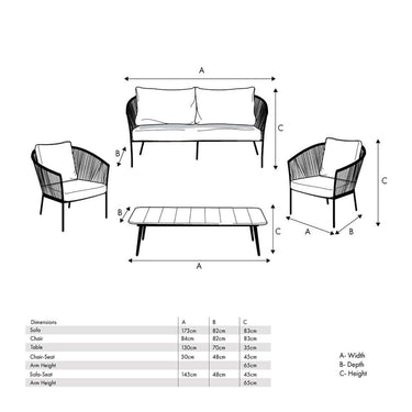 Pacific Lifestyle - Reims Outdoor Seating Set