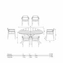 Pacific Lifestyle - Reuleaux / Salita Outdoor 6 Seater Dining Set