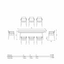Pacific Lifestyle - Salita Outdoor 8 Seater Dining Set