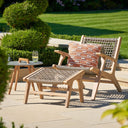 Pacific Lifestyle - Sesto Chair and Hocker Set. Outdoor lounge chair with foot stool.