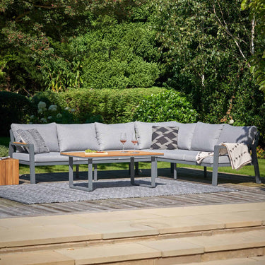Pacific Lifestyle - Stockholm Anthracite Outdoor Corner Seating Set