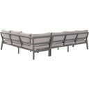 Pacific Lifestyle - Stockholm Anthracite Outdoor Corner Seating Set including Fire Pit Table