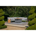 Pacific Lifestyle - Stockholm Anthracite Outdoor Corner Seating Set including Fire Pit Table