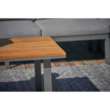 Pacific Lifestyle - Stockholm Anthracite Outdoor Corner Seating Set including Fire Pit Table