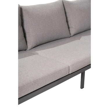Pacific Lifestyle - Stockholm Anthracite Outdoor Corner Seating Set including Fire Pit Table