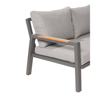 Pacific Lifestyle - Stockholm Anthracite Outdoor Corner Seating Set including Fire Pit Table