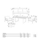 Pacific Lifestyle - Stockholm Anthracite Outdoor Seating Set