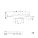 Pacific Lifestyle - Stockholm Limestone Outdoor Corner Seating Set
