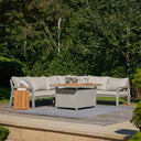 Pacific Lifestyle - Stockholm Limestone Outdoor Corner Seating Set