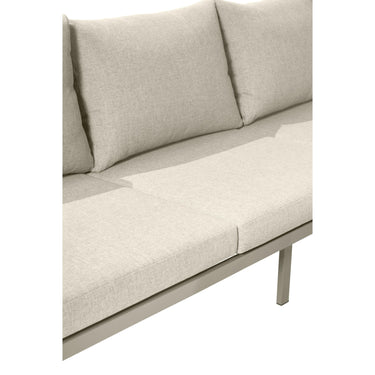 Pacific Lifestyle - Stockholm Limestone Outdoor Corner Seating Set including Fire Pit Table