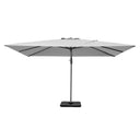 Platinum - Challenger T2 3.5 x 2.6m Rectangular Luna Grey Free Arm Parasol