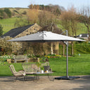 Platinum - Challenger T2 3.5 x 2.6m Rectangular Luna Grey Free Arm Parasol